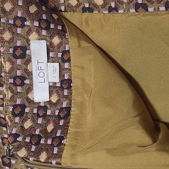 Ann Taylor Loft Mod Geometric Print Casual A-line Mini Skirt Womens Size 2 - Picture 6 of 9